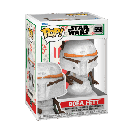 Funko Pop! Disney Star Wars: Holiday - Boba Fett (SNWMN) #558 Bobble-Head Vinyl Figure