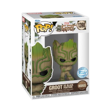 Funko Pop! Marvel: We Are Groot - Groot as Black Panther (Special Edition) #1398 Vinyl Figure
