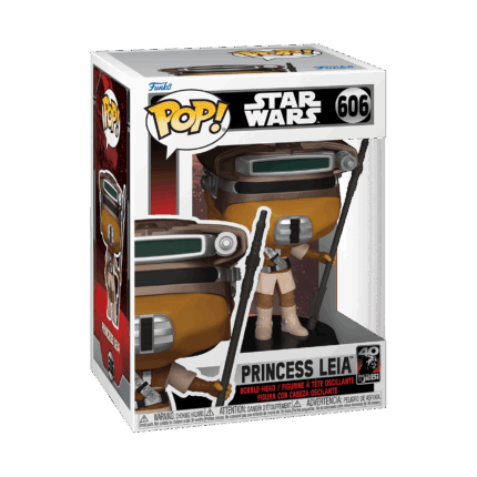 Funko Pop! Disney Star Wars: Return of the Jedi 40th - Princess Leia (Boushh) #606 Bobble-Head Vinyl Figure