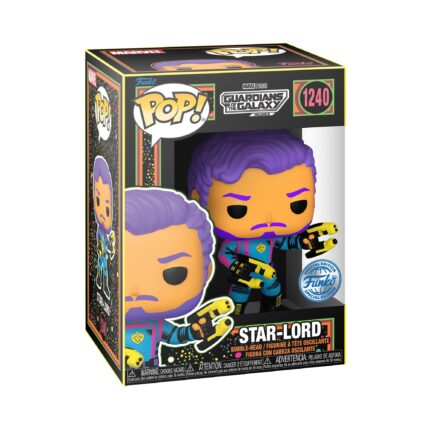 Funko Pop! Marvel: Guardians of the Galaxy Volume 3 - Star-Lord (Blacklight) (Special Edition) #1240 Bobble-Head Vinyl Figure