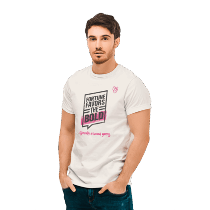 T-Shirt "Fortune favors the bold"... Λευκό